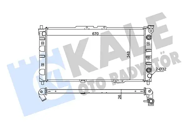 KALE 342015 | Motor Su Radyatörü Mazda 323 Lantis 1995 1998 A-T 812578
