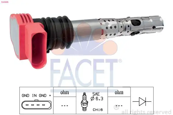 FACET 9-6336 | Ateşleme Bobini Audi A4 05 08 A6 02 08 A8 04 07