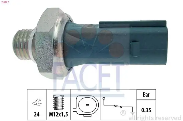 FACET 7-0177 | Yağ Basınç Sensörü A Class W169 04 12 B Class W245 05 11 Smart Fortwo Coupe 451 09