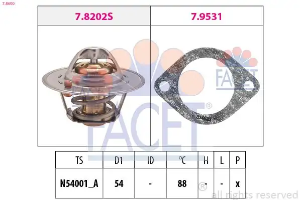 FACET 7-8600 | Termostat Land Rover 841315
