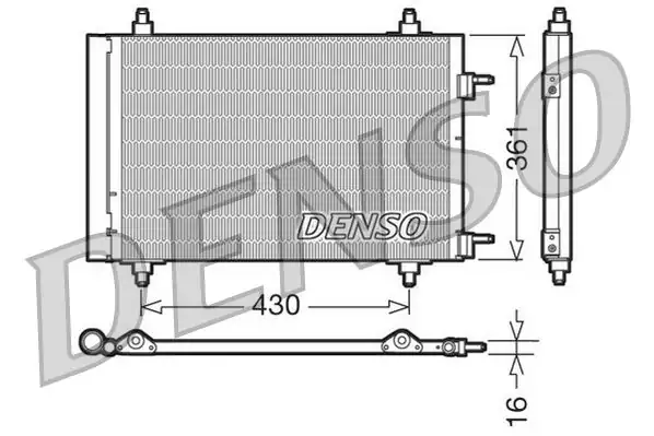Denso Dcn07019 Klima Radyatörü Peugeot Partner Tepee 1 6 1 6 Hdi Citroen C4 1 6 Hdi 2 0 16v 04