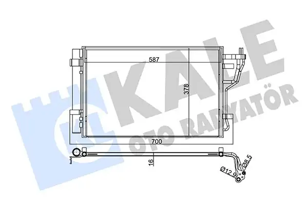 KALE 342535 | Klima Radyatörü Kia Cerato 1 6 09 14