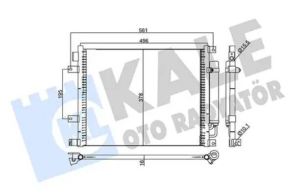 Kale Radyatör 357730 Klima Radyatörü Kondenser Nissan Almera 12 Micra 10 15i Kurutucu Ile Brazing Al Al 476x378x16