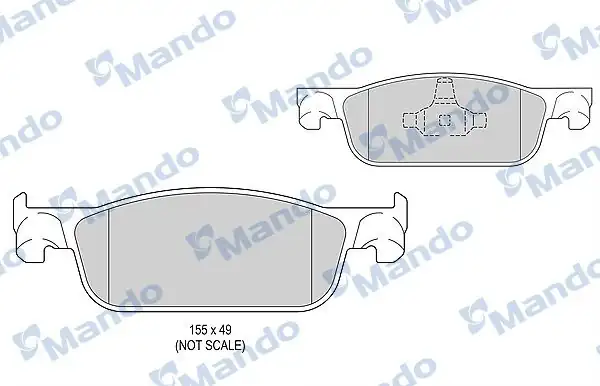 MANDO MBF015302 | Fren Balatası Ön (Tk) Clio IV 12 > Logan II 12 > Sandero II 12 > Kalın Tip