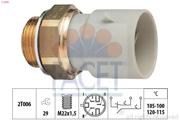 FACET 7-5649 | Fan Müşürü Klima Astra F Vectra A Omega B 3fisli