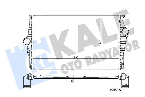 KALE 350840 | Turbo Radyatörü İntercooler Volvo Xc90 İ 275 D3 D5 12 825945