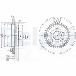 DELPHI BG3726 | Fren Diski (Çiftli Paket) , Delikli