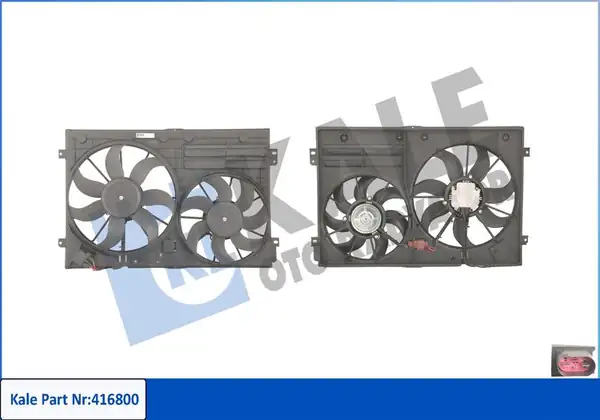 Kale Radyatör 416800 Çift Fan Motoru Davlumbaz Komple 300 200w 360 295mm A3 Tt Altea Altea Xl Seat Ibiza V Ibiza V
