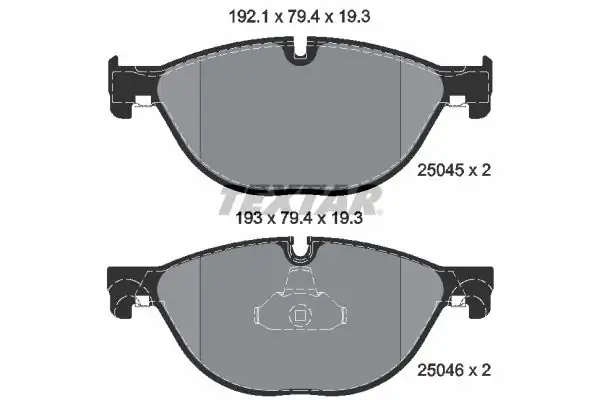 TEXTAR 2504501 | Fren Balatası Ön Bmw F01 F02 F04 F06 F07 F10 F11 F12 F13 535 550 740