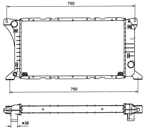 NRF 506212 | Motor Su Radyatörü Transit 2 5 D 86 91 Manuel
