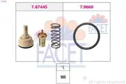 FACET 7.8744 | Termostat 105° Golf V-VI Jetta III-IV Passat Scirocco Tiguan Altea Leon Octavia Superb A1 A3 1.4 TSI