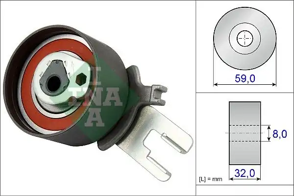İna 531085910 Eksantrik Gergi Rulmanı Volvo C30 10 12 S40 06 S60 05 S80 01 V40 12 V50 07 V60 10 V70 05