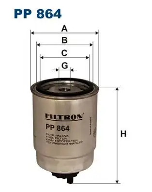 FILTRON PP864 | Filtre Mazot Fiat Ducato 1 9d 1 9td 2 4d 2 4 TD 82 02 Punto 1 7d 1 7td 94 00 Ford Transit 2 4d Peugeot Boxer