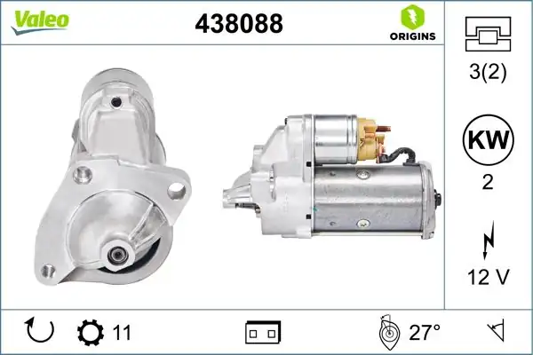 Valeo 438088 Marş Motoru 12v 2kw 11dis Renault Master 1 9dti 00 03 Opel Movano 1 9dti 00 03