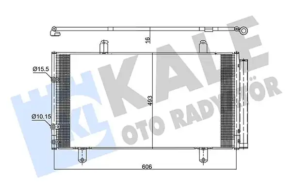 Kale Radyatör 342605 Klima Radyatörü Kondenser Toyota Hiace 2 5 D 4d 06 584 490x16