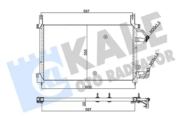 KALE 350555 | Klima Radyatörü Daewoo Espero 96 00 825972
