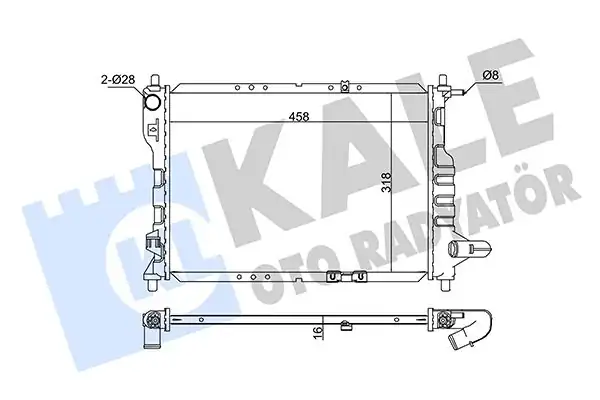KALE 345890 | Motor Su Radyatörü Chevrolet Matız Spark 0 8 1 0 2005