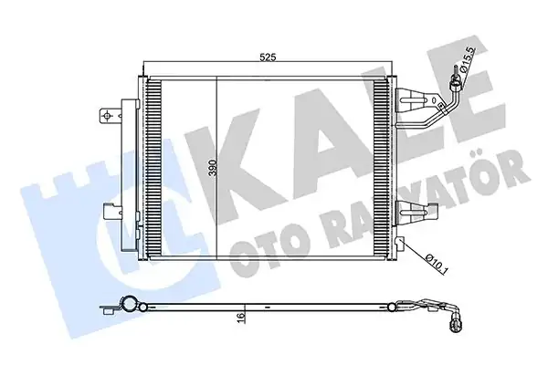 KALE 342555 | Klima Radyatörü Mitsubishi Colt Z3 Smart Forfour 454 04 12