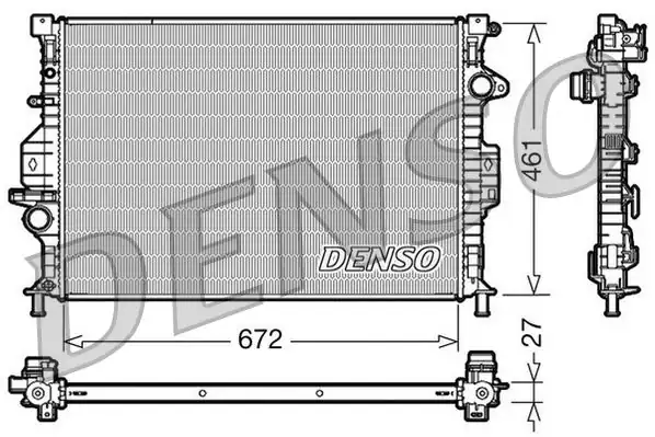 Denso Drm10069 Su Radyatörü Ford Mondeo Galaxy Focus Volvo S60 S80 V60 V70 Xc60 Xc70 07 Landrover Freelanr II