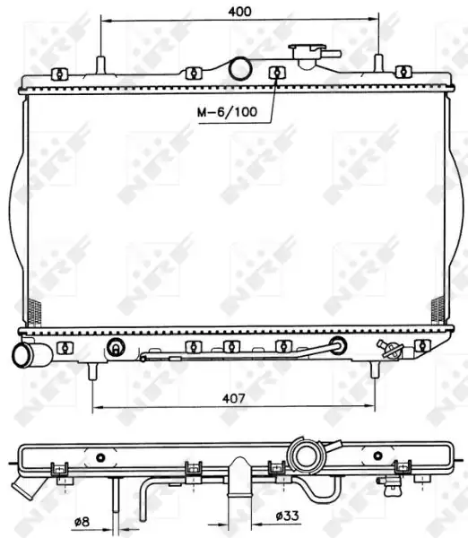 NRF 53261 | Motor Radyatörü 335 598 16 Accent 95 96 Otomatik