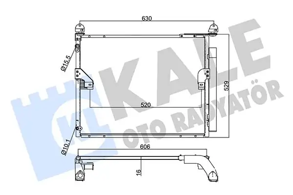 Kale Radyatör 345585 Klima Radyatör Toyota Land Cruiser 2009 626 531x16
