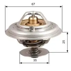 GATES TH14387G1 | Termostat 87°C (VW: Passat 2.5 TDI 2.8 96-05 / Audi: 2.4 2.6 2.8 2.5 TDI A4 97-00 A6 94-05)