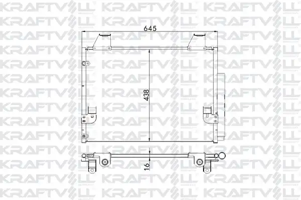 KRAFTVOLL 08060003 | Klima Radyatörü Toyota Hilux 2 5 3 0 2005 545 340 16 Radyatörü Marka