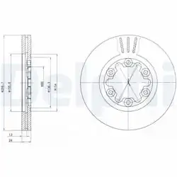 DELPHI BG3559 | Ön Fren Aynası Havalı B2500 Ranger 96-12 4x2 256x6