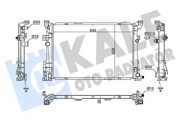 Kale Radyatör 362885 Su Radyatörü Brazing Mercedes A Serisi W176 180 180cdi 200 12 A-T