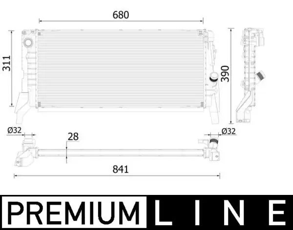 MAHLE CR2312000P | Motor Su Radyatörü Bmw F45 F46 F48 F39 Mini F56 F54 F57 Premıum Line