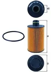 MAHLE OX1145D | Yağ Filtresi Grand Cherokee 3.0Dt V6 Crd 10-Lancıa Thema 3.0 V6 11 -