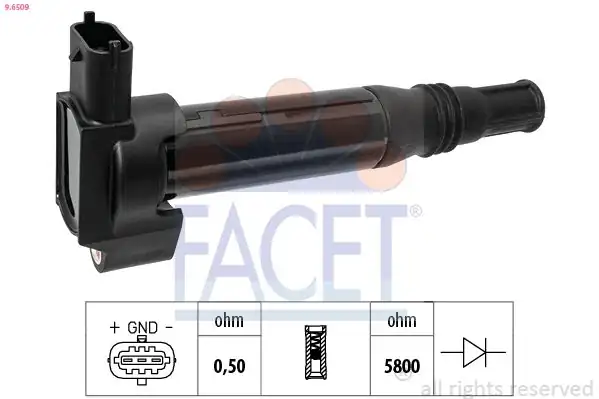 FACET 9-6509 | Ateşleme Bobini Opel Corsa F Crossland X P301 P2008 P208