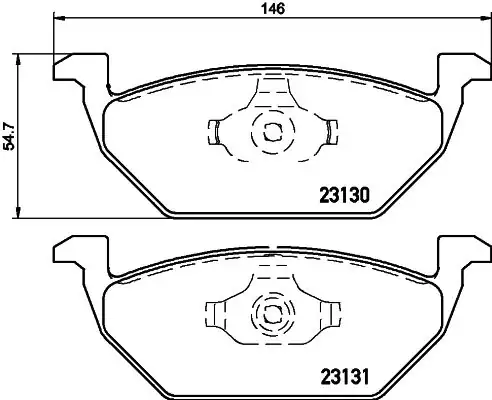 Hella Pagid 8db355008 591 Fren Balatası Audi Seat Skoda VW A1 8x A3 8l Arona