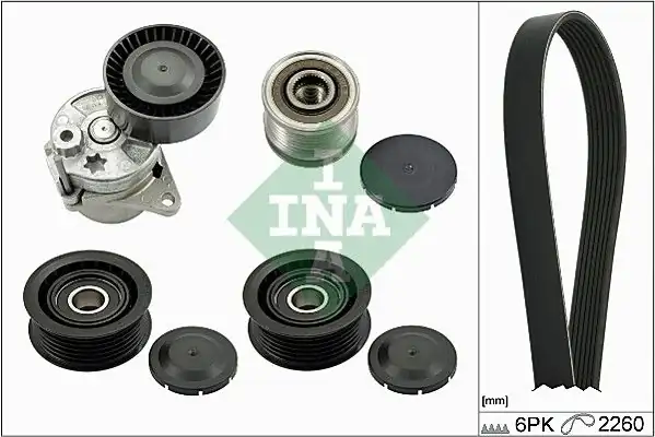 İna 529011522 Kanallı Kayış Seti 6pk2260 Kütüklü Alternatör Kasnaklı Viano W639 03 Vito W639 03 Sprinter 06
