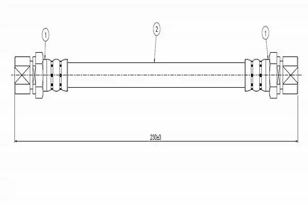 CAVO C800257A | Fren Hortumu Arka Opel Astra F Vectra A B Omega B Corsa B