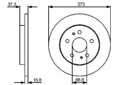 BOSCH 0986479432 | Fren Diski Ön Daihatsu Terios J1 J2 06-13 1.3 97-05 | 2 Adet
