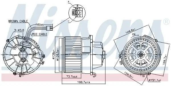 NISSENS 87599 | Kalorifer Motoru F 40 45 46 48
