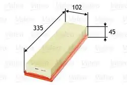 VALEO 585078 | Hava Filtresi (Peugeot Partner-Berlingo 96-P207 06-/ Citroen C2-C3 03-1.1-1.4-1.4I)