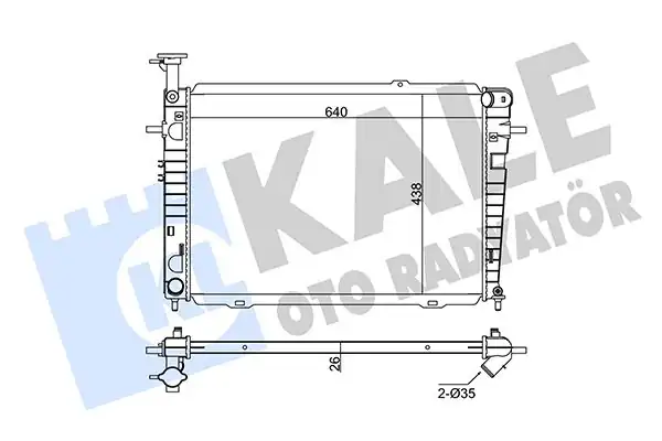 Kale Radyatör 346235 Su Radyatörü Hyundai Tucson 2 0 Benzinli 04 Kia Sportage 2 0 04 Manuel