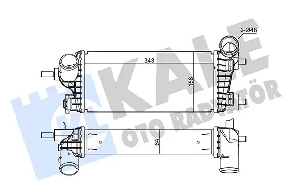 Kale Radyatör 375615 İntercooler Brazing Ford C Max II 11 Focus III 11 17 Courier 14 Tourneo Connect 13 1 0ecoboost