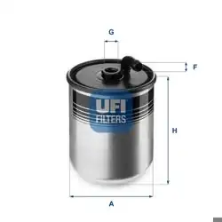UFI 24.429.00 | Yakıt Filtresi (Mercedes Om611-Om612 / C-Serisi (W203) 01-07 / CLK (C209) 02-09)