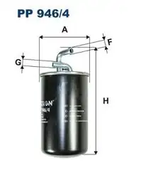 FILTRON PP946-4 | Yakıt Filtresi Jeep Compass 2.0 Crd 06 Patriot 07-17 Dodge Journey Caliber Avenger Chrysler Sebring