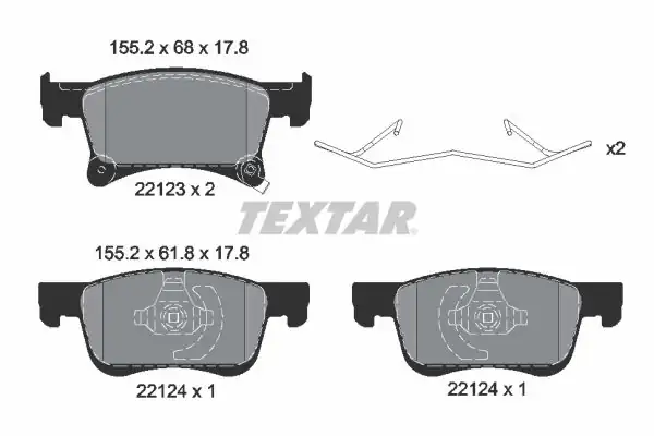 TEXTAR 2212301 | Fren Balatası Opel Corsa E 15 Jant Ön