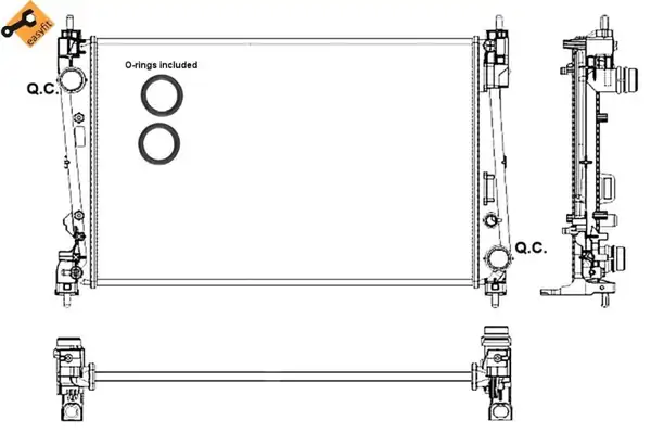 NRF 53017 | Motor Radyatörü Punto Evo Mıto 1 3 Mjt 821078