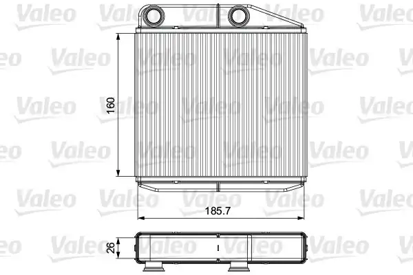 Valeo 811502 Kalorifer Radyatörü Opel Corsa D E Fiat Grande Punto Linea Egea Fiorino 05 Borusuz