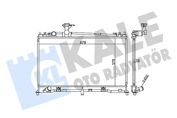 KALE 360000 | Motor Su Radyatörü Mazda 6 Gg 1 8 2 0 2002 2007 Otomatik
