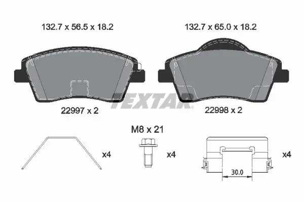 TEXTAR 2299701 | Fren Balatası Xc40 Ön