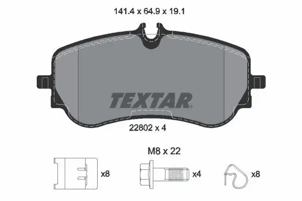TEXTAR 2280201 | Fren Balatası VW Amarok Crafter Arka 2017