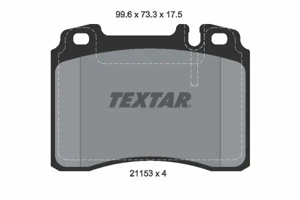 TEXTAR 2115307 | Fren Balatası 129 124 Ön