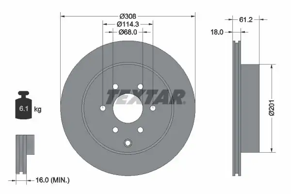 TEXTAR 92296403 | Fren Diski 470 Arka X Clas Nissan Pathfinder R51 2 Adet